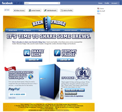 Beer Fridge Facebook Application screenshot