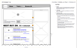 Best Buy Blog wireframe