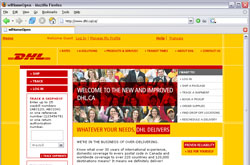 DHL.ca Homepage