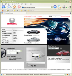 Honda homepage