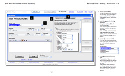 LiveCareer Online Resume Builder wireframe